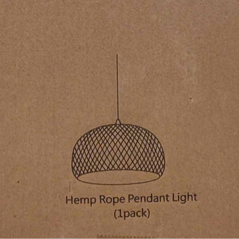 Hemp Rope Pendant Light - Brown